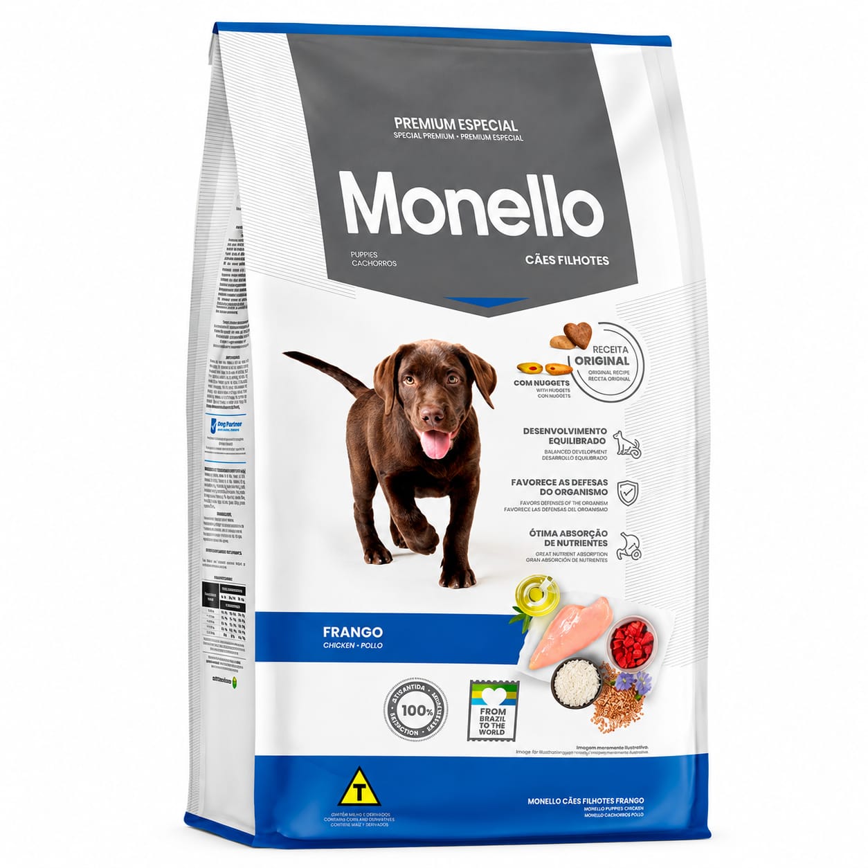Alimento Seco Monello Perros Cachorros Pollo 1 Kg